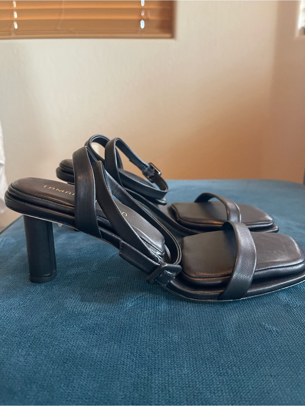Tamara Mellon Solitude BRZLEA Black Strappy Sandals